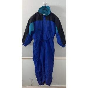 Columbia Ski Suit Snowsuit One Piece Snow Bib Retro Vintage 1980s Men’s XL